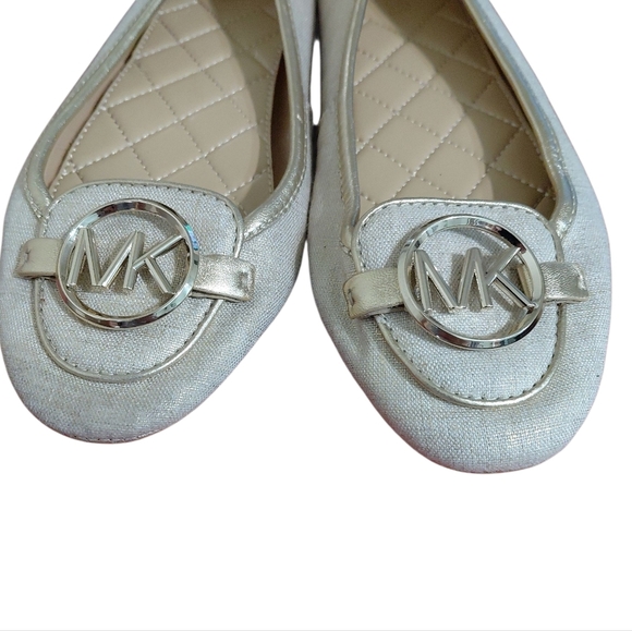 Michael Kors Gold Shimmering Ballet flats Women’s Lillie Moccasins 7.5 - Picture 9 of 12